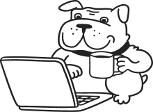 Собака з сумкою